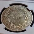 Deutsch Neuguinea New Guinea 5 Mark USA NGC Grading 1894 A Paradiesvogel Paradise Bird Neu-Guinea Compagnie NGC AU 58 USA NGC Grading