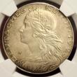 Karl Goetz Deutschland Weimarer Republik Germany 5 Mark 1925 D Germania mit Lorbeerkranz Pattern Probe Silvered Bronze Thick Planchet NGC MS 63