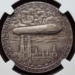 Karl Goetz Deutschland Germany SILVER Silbermedaille 1909-DATED Zeppelin Friedrichshafen München 1. April 1909 NGC MS 63 USA NGC Grading