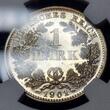 Deutschland Germany Kaiserreich 1 MARK 1901 D Einseitig PP artige Prägung NGC MS 63 Einseitig Prooflike