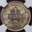 Deutschland Germany Kaiserreich 1 MARK 1901 D Einseitig PP artige Prägung NGC MS 63 Einseitig Prooflike