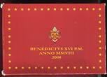 Vatikan Kursmünzensatz mit Medaille PP 2008 Pontifikat Papst Benedict XVI. - Benedikt XVI. Polierte Platte mit Box, Zert. & Umkarton