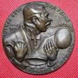 Germany Deutschland Karl Götz Medaille Satirische Bronzemedaille Guß Cast 1922 Dated Kanzler Wirth Der Feind steht rechts, Nicht rechts nicht links, am Rhein Fast Gußfrisch kl. Gußfehler am Rand