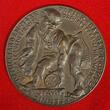 Deutschland Germany Karl Goetz Bronze Gußmedaille Bronze Cast Geschwärzt Blackene Dated 1924 Inflation Bete und Arbeite Das Volk Der Staat Geldentwertung Geschwärzt Fast wie Gegossen,übliche Gußfehler
