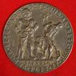 Deutschland Germany Karl Goetz Bronze Gußmedaille Bronze Cast Geschwärzt Blackene Dated 1924 Inflation Bete und Arbeite Das Volk Der Staat Geldentwertung Geschwärzt Fast wie Gegossen,übliche Gußfehler