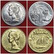 Komoren Archipel des Comores Essai Proben Pattern Set 1 - 20 Francs 5 Coins 1964 Monnaie de Paris Satz fünf Münzen 3 x Aluminium, 2 x Alu/Bro. Bankfach-Stempelglanz mit Originalfolie Alu Br. Leicht beschlagen
