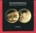 Tschad 5000 Francs CFA 1/200 Unze 2019 Bullion Coins of the World - Buffalo- PP in Hartplastik & Zertifikat