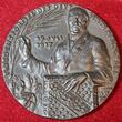 Germany Deutschland Karl Götz Medaille Gußeisen Medaille Cast Iron Medal 1917 Friedensresolution des Deutschen Reichstages Friedrich Ebert mit Palmzweig RAR fast gußfrisch übl. kl. Gußfehler Geschwärzt