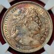 England Großbritannien United Kingdom 1/2 Crown 1817 George III. Bull Head Large Bust NGC AU 55 Tolle Patina