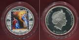 Cook-Inseln, Cook Islands 20 Dollars Silbermünze - 3 Unzen Silber 2014 Masterpieces of Art - Die Verkündigung an Maria von Philippe de Champaigne Polierte Platte mit Kapsel und Box