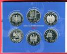 Deutschland 6 x 10 Euro Silbermünzen 2004 Silbergedenkmünzenset mit diversen Motiven Spiegelglanz in Blister m. Umkarton