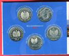 Deutschland 5 x 10 Euro Silbermünzen 2006 Silbergedenkmünzenset mit diversen Motiven Spiegelglanz in Blister m. Umkarton