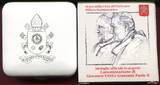Vatikan Silbergedenkmedaille 2014 Heiligsprechung Johannes XXIII. & Johannes Paul II. Prägefrisch mattiert mit Zertifikat, Box & Karton