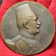 Ägypten Egypt Germany Bronzemedaille Rand Edge Bronze 1929 X. - XIII. June King Fuad I. 1868-1936 Staatsbesuch 1929 in Deutschland von Vernier/Bezner vz - prfr. winz. randstöße Patina