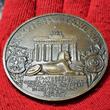 Ägypten Egypt Germany Bronzemedaille Rand Edge Bronze 1929 X. - XIII. June King Fuad I. 1868-1936 Staatsbesuch 1929 in Deutschland von Vernier/Bezner vz - prfr. winz. randstöße Patina