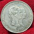 Österreich Austria Kaiserreich 2 Gulden Florin Doppelgulden 1854 Hochzeit von Franz Joseph I. mit Sissi Sisi Fast vz kl. kratzer leichte Tönung