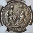 Karl Goetz Deutschland Weimarer Republik Germany SILVER 1930-DATED Kaiser Barbarossa 1180 Belehnung Otto von Wittelsbach mit Bayern NGC MS 63 Matt