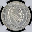 HUNGARY Österreich Ungarn KuK Monarchie 5 Korona 1907 KB 40 Jahre Krönung von Franz Joseph I. ohne UP, Kremnitz NGC AU 58 USA Grading Patinafleck