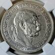 HUNGARY Österreich Ungarn KuK Monarchie 5 Korona 1907 KB 40 Jahre Krönung von Franz Joseph I. ohne UP, Kremnitz NGC AU 58 USA Grading Patinafleck