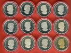 Kanada 12 x 10 Dollar Silbermünzen, je 1/2 Unze Silber 2013 Kollektion - Oh Canada - kanadische Wahrzeichen Prägefrisch mit Kapseln, Holzbox & Zert.