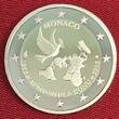 Monaco 2 Euro Gedenkmünze 2013 20 Jahre UN UNO Beitritt L`admission a L`ONU Polierte Platte mit Box, Zert. & Umkarton