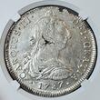 PERU 8 Reales 1787 LIMA IJ Carolus Carlos Charles III. Better Mintmark IJ NGC UNC Details Belag mit Prägeglanz