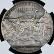 Deutschland Germany Kaiserreich WWI Silvermedal Silbermedaille 1915 Kapitänleutnant Weddigen Versenkung England. Panzerkreuzer U 9 War Ships NGC MS 61 USA Grading