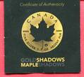 Kanada 5 Dollars Silbermünze 2016 Maple Leaf (verfeinert mit 24-Karat-Gold & schwarzen Ruthenium, sehr selten/rar) Stgl. in Kapsel m. Zertifikat, Box & Karton; OVP