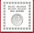 Belgien 20 Euro Silbermünze 2016 Belgisches Hilfswerk PP in Kapsel m. Zertifikat, Box & Umkarton; OVP