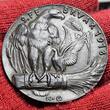 Germany Deutschland Karl Götz Medaille Eisen Gußmedaille geschwärzt 1918 Frieden mit der Ukraine Peace with .. Brot Bread fast Gußfrisch übl. min. Gußfehler