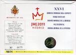 Vatikan 2 Euro Gedenkmünze 2011 Weltjugendtag Madrid Bankfrisch im Numisbrief