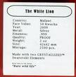 Malawi 50 Kwacha 2009 The white Lion - Der weiße Löwe - 2 Unzen - Swarovski Augen - selten Polierte Platte mit Kapsel & Zertifikat
