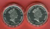 Tuvalu 2 x 1 Dollar Silber Charles Darwin Jubiläumsjahr 2009, Set mit zwei Münzen a 20 Gramm PP in Kapsel mit Zertifikat und Etui