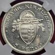 Hungary Ungarn 5 Pengö 1938BP 900. Todestag von Stephan I. der Heilige Admiral Horthy NGC MS 62 prfr.