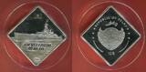 Republic of Palau 10 Dollar Silbermünze teilvergoldet - 2 oz Silber 2011 RN Vittorio Veneto - Kriegsschiff - 2 oz Silver Proof Coin Polierte Platte mit toller Patina inkl. Box, Umkarton & Zert.