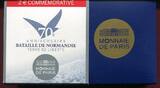 Frankreich 2 Euro Gedenkmünze 2014 70 Jahre D-Day - Schlacht in der Normandie PP in Kapsel mit Zertifikat, Box & Umkarton; OVP