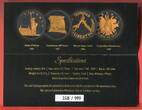 USA 4 x 1 Dollar Silbermünzen 1986-1989 Golden Enigma - Edition Black Ruthenium & 24 kt Gold veredelt Polierte Platte Ruthenium & Goldauflage, Etui & Zertifikat