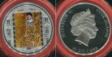 Cook Islands 20 Dollar mit Farbapplikation und Glaselementen 2012 Masterpieces of Art - Gustav Klimt - Adele Bloch-Bauer I - Kapsel beschädigt! Polierte Platte inkl. Box & Pappschuber & Zertifikat