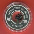 Benin 1500 Francs Silbermünze - 1 Unze Silber 2016 Ägyptische Turmaline - Egypt Tourmaline Inlay - 1 oz Silver Proof Coin Polierte Platte mit Box und Zertifikat