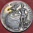 Germany Deutschland Karl Götz Medaille SILVER Silbermedaille Variante ! Münzz. D 1924 D - DATED Überführung Zeppelin ZR III. Reparation Dirigible USS Los Angeles LZ 126 Variety vz-prfr. von polierten Stempeln Patina leicht berieben