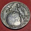 Germany Deutschland Karl Götz Medaille SILVER Silbermedaille Variante ! Münzz. D 1924 D - DATED Überführung Zeppelin ZR III. Reparation Dirigible USS Los Angeles LZ 126 Variety vz-prfr. von polierten Stempeln Patina leicht berieben