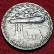 Germany Deutschland Karl Götz Medaille Weißmetall White Metal 1909-DATED Langstreckenflug Friedrichshafen München Ehrenbürger Graf Zeppelin prfr. winz. kratzer