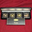 Kanada Canada 4 x 5 Dollar Silber Unzen Ounces 2014 2015 Golden Enigma - Edition Black Ruthenium & 24 kt Gold veredelt Vögel Birds BU Ruthenium & Goldauflage, Etui & Zertifikat