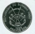 Burkina Faso 1000 Francs CFA Silbermünze 2016 Cosmic Investment - Elefant (1 oz, m. Farbapplikation, selten / rar) Stempelglanz in Hartplastik, Zertifikat, OVP