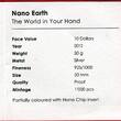 Cook-Islands, Cook-Inseln 10 Dollars Silbermünze mit Farbapp.& Nano-Chip 2012 Nano Earth - The World in Your Hand - Polierte Platte mit Kapsel & Zertifikat