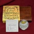Niue Inseln Islands Mint of Poland 5 Dollars 2017 Amber Art Renaissance Antique Finish mit Bernstein OVP Box Zert Karton