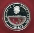 Australien 1 Dollar Silbermünze 2009 Treasures of Australia-Serie - Diamant PP in Kapsel mit Zertifikat, Box & Karton; OVP