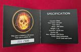 China 10 Yuan Silbermünze 2015 Burning Panda Skull - Black Ruthenium 24 KT Gold and Color - Brennender Schädel Stgl. mit Holzbox, Umkarton und privatem Zertifikat