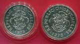 Seychellen 50 Rupees & 100 Rupees Silbermünzen 1978 Eichhörnchenfische & Weißschwanz-Tropikvögel Stempelglanz in Kapseln