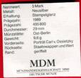 DDR 5 Mark Neusilber Gedenkmünze 1989 Carl von Ossietzky prägefrisch + Zertifikat